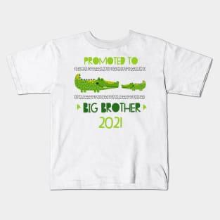 Promoted to Big brother crocodile announcing pregnancy 2021 Kids T-Shirt